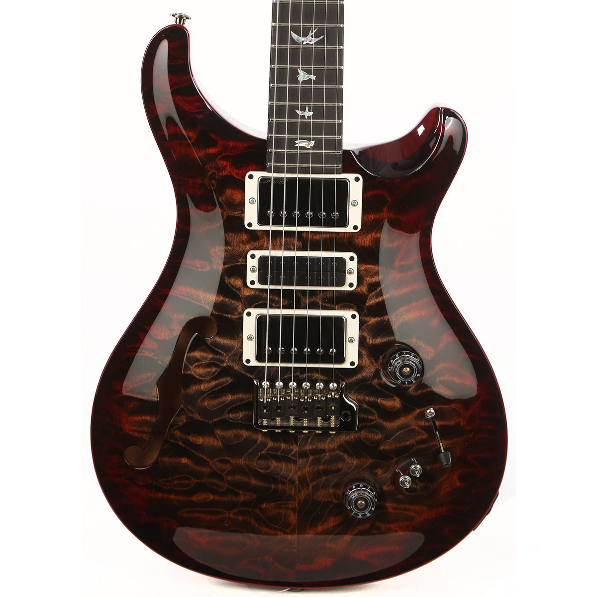 PRS Special 22 Semi-Hollow Wood Library Burnt Maple Leaf 2019 — 1