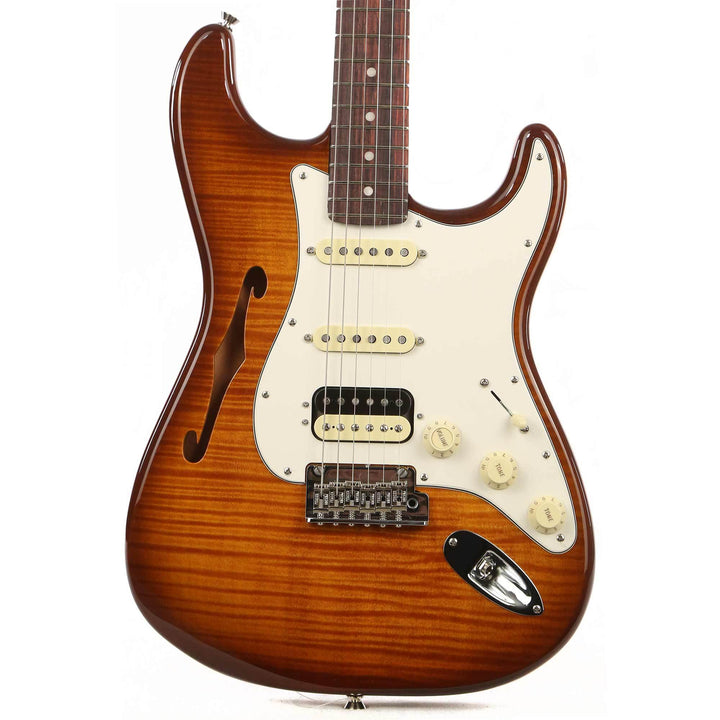 Fender Rarities Stratocaster Thinline HSS Rosewood Neck Violin Burst 2019