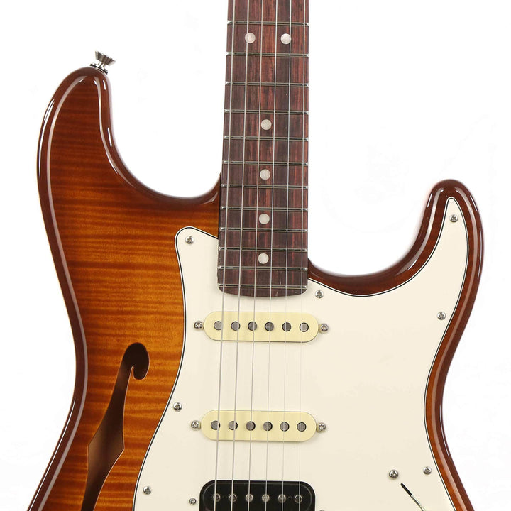 Fender Rarities Stratocaster Thinline HSS Rosewood Neck Violin Burst 2019