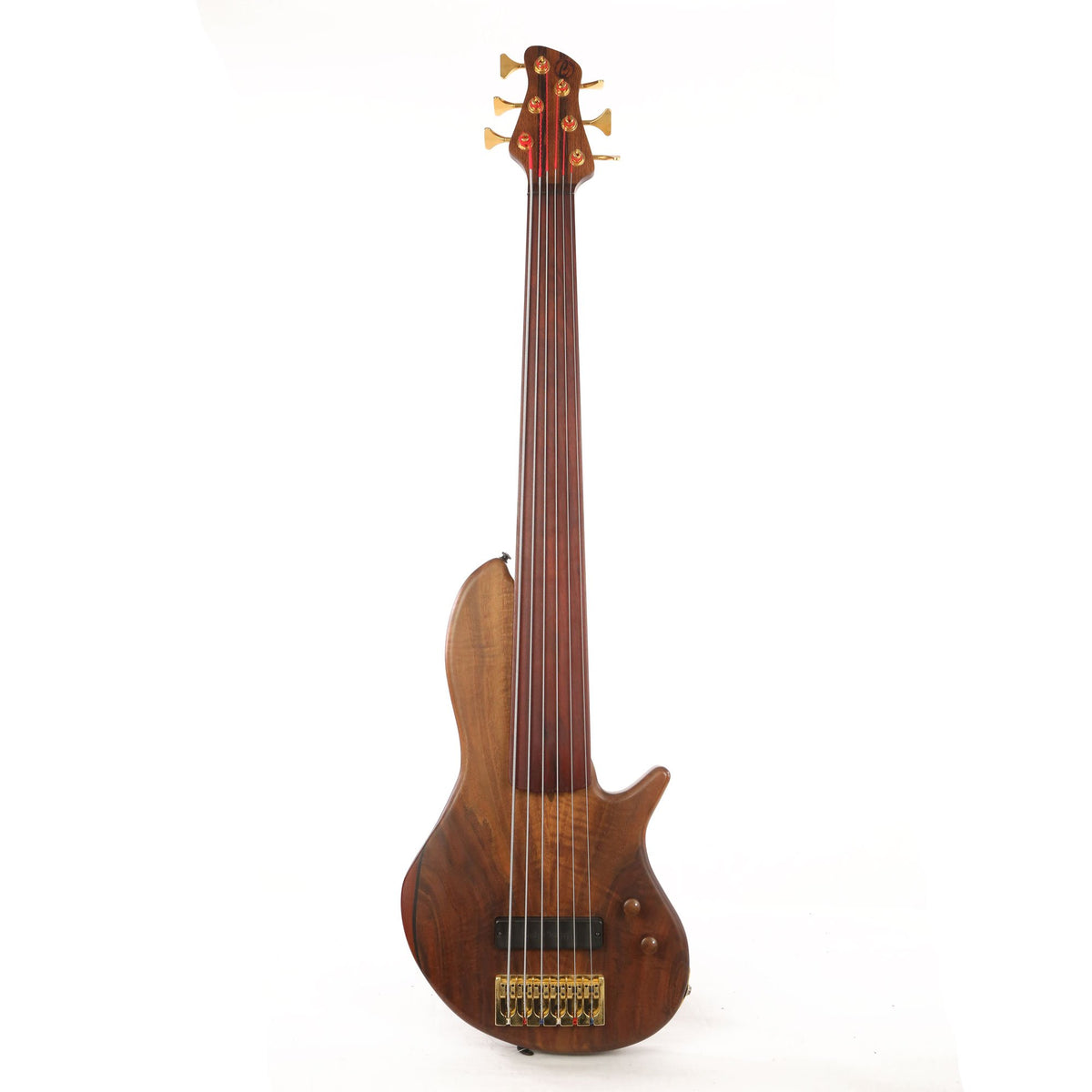 Clement Singlecut 6-String Fretless Bass Natural — 2