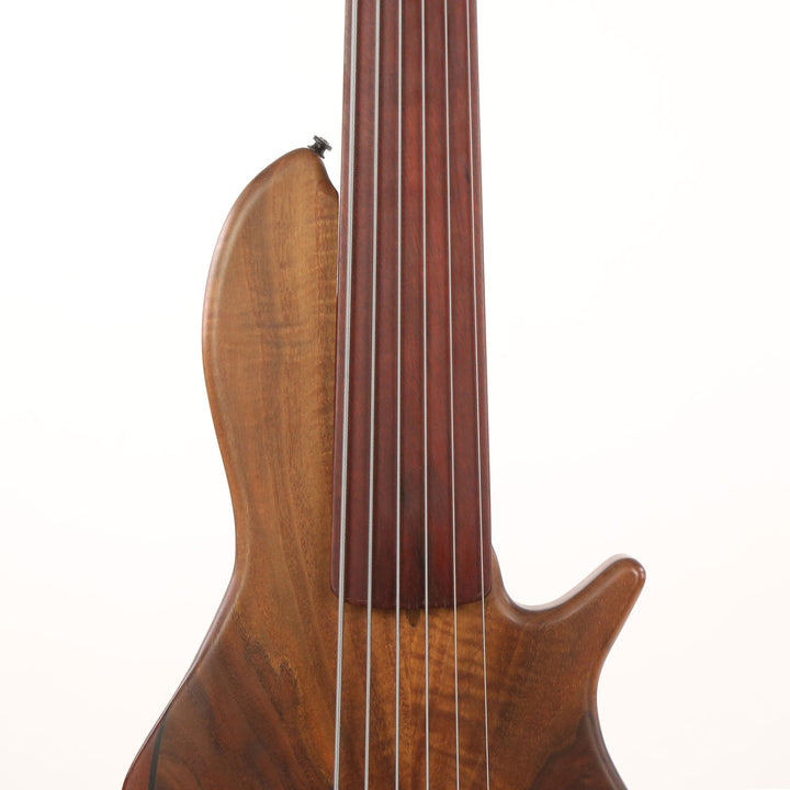 Clement Singlecut 6-String Fretless Bass Natural