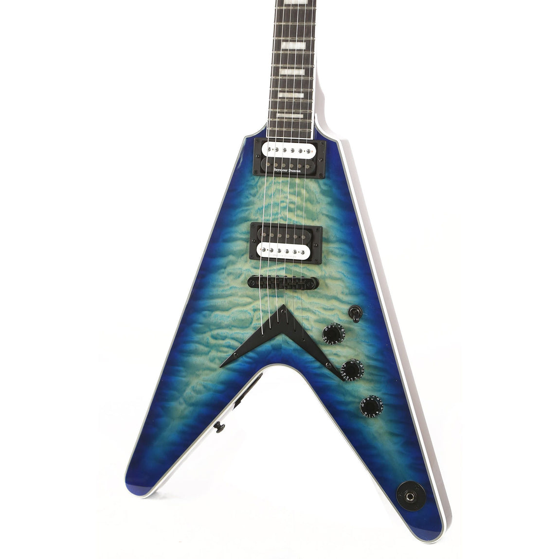 Dean V Select Quilt Top Ocean Burst Used | The Music Zoo