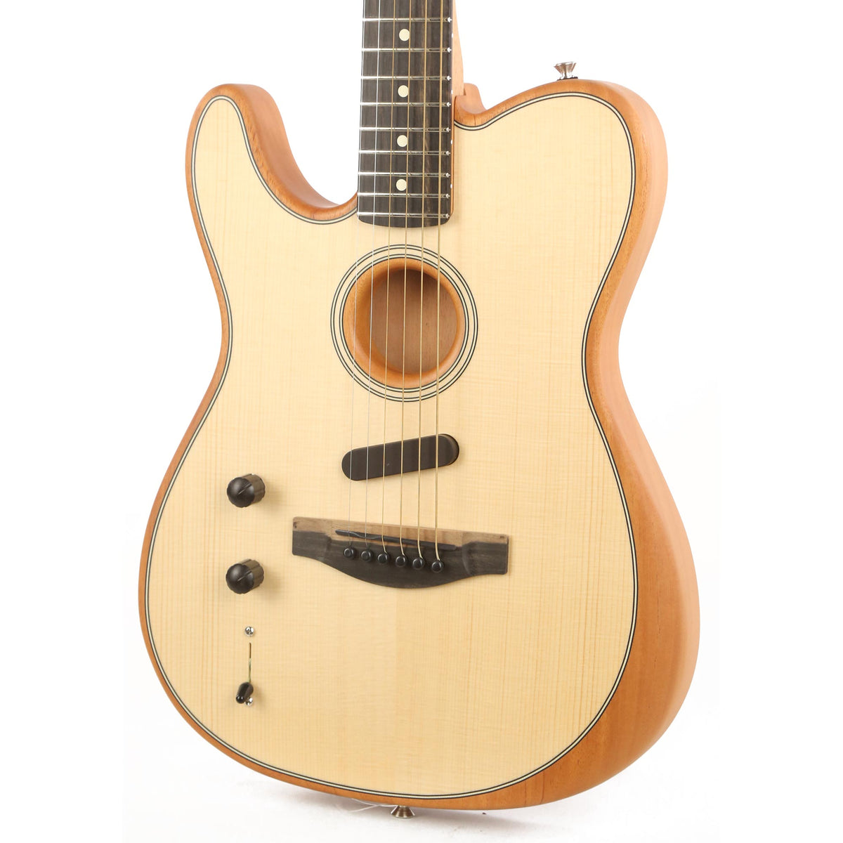 Fender American Acoustasonic Telecaster Left-Handed Natural — 7