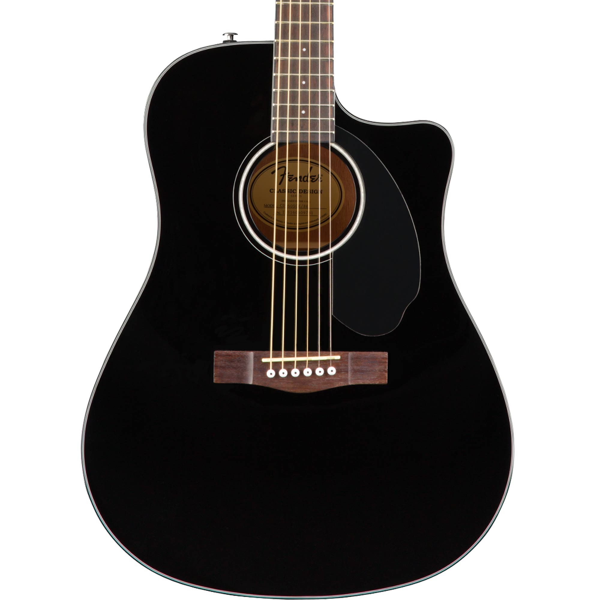 Fender CD-60SCE Dreadnought Acoustic-Electric Black | The Music Zoo