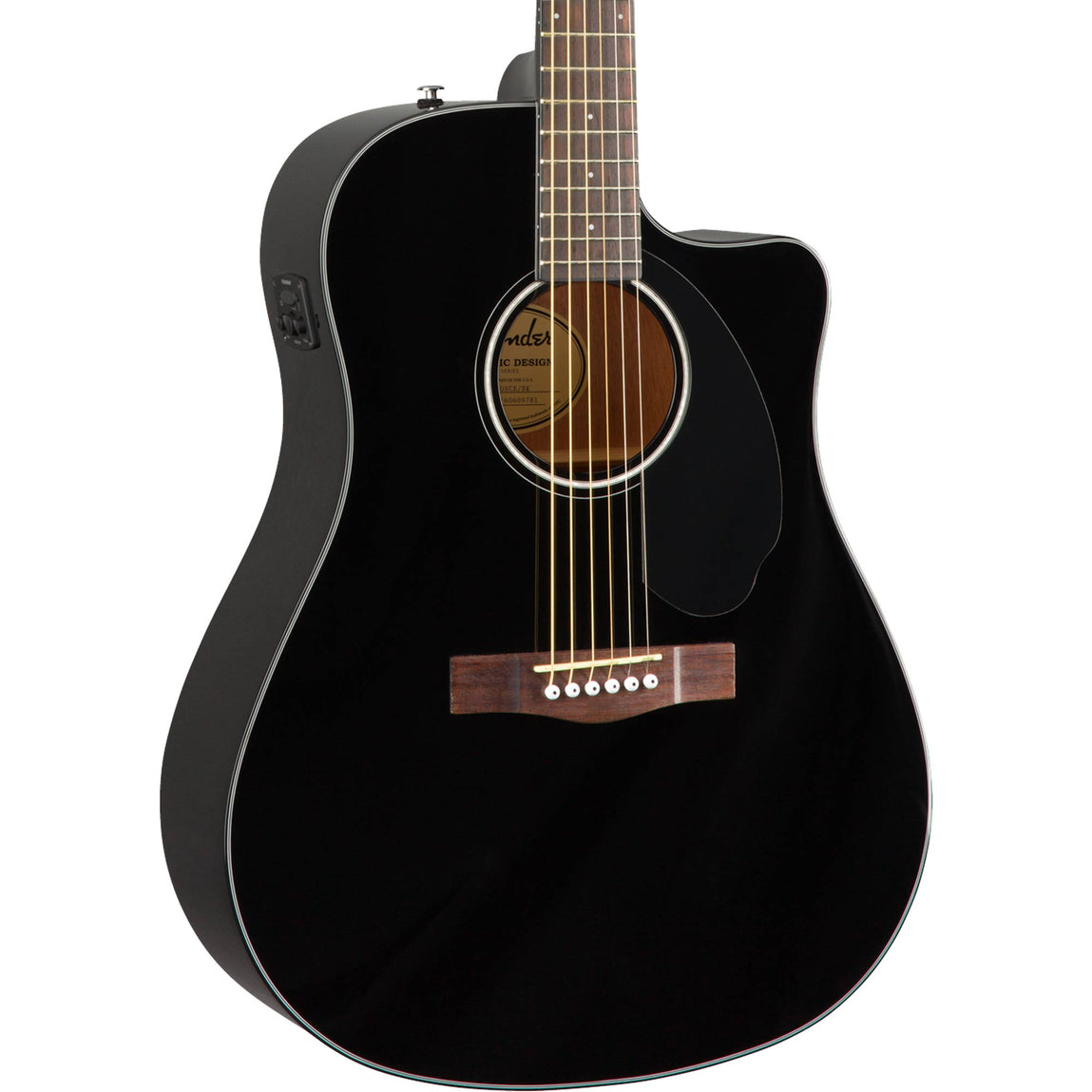 Fender CD-60SCE Dreadnought Acoustic-Electric Black | The Music Zoo