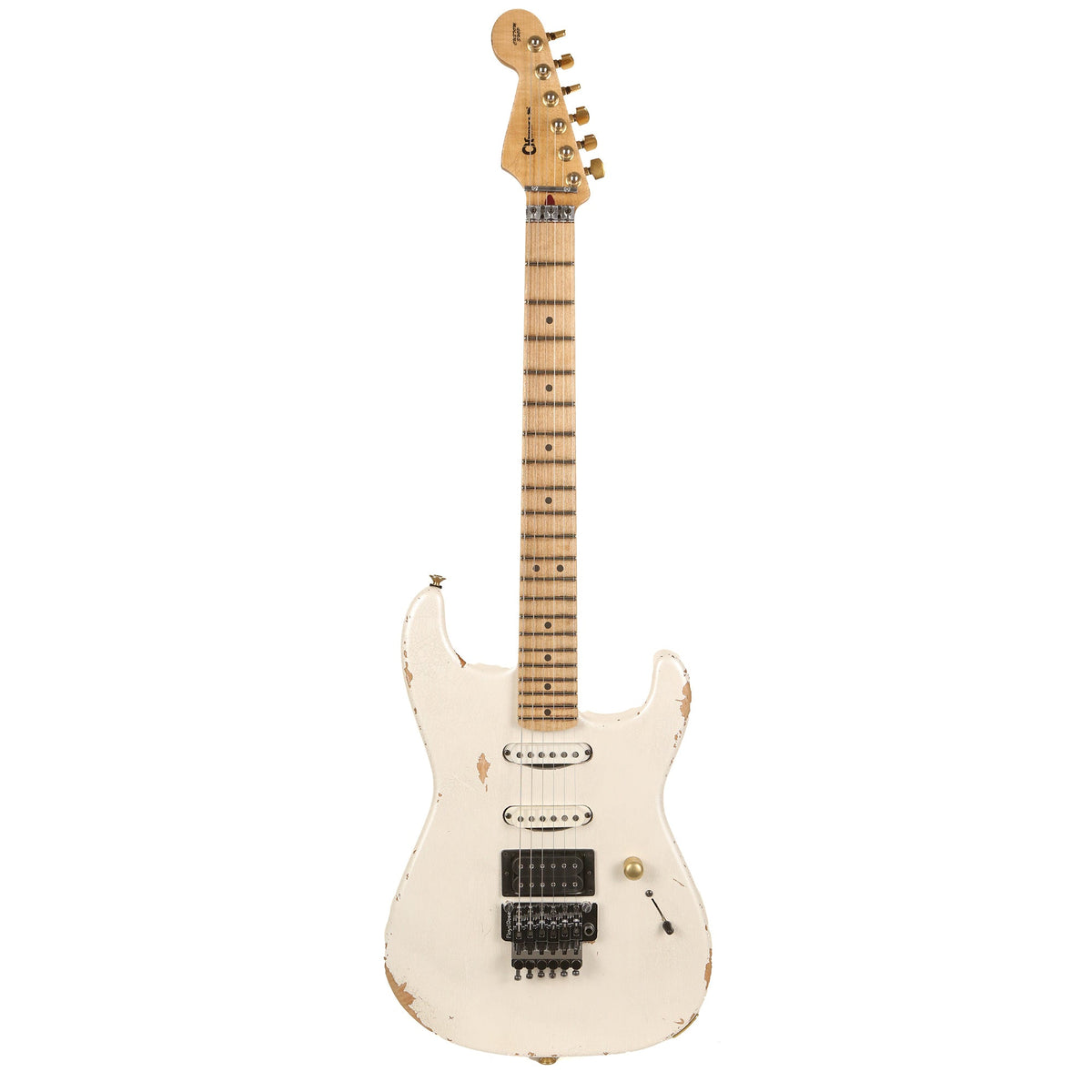 Charvel Custom Shop San Dimas Nitro Aged Masterbuilt Red Dave Pearl White — 2