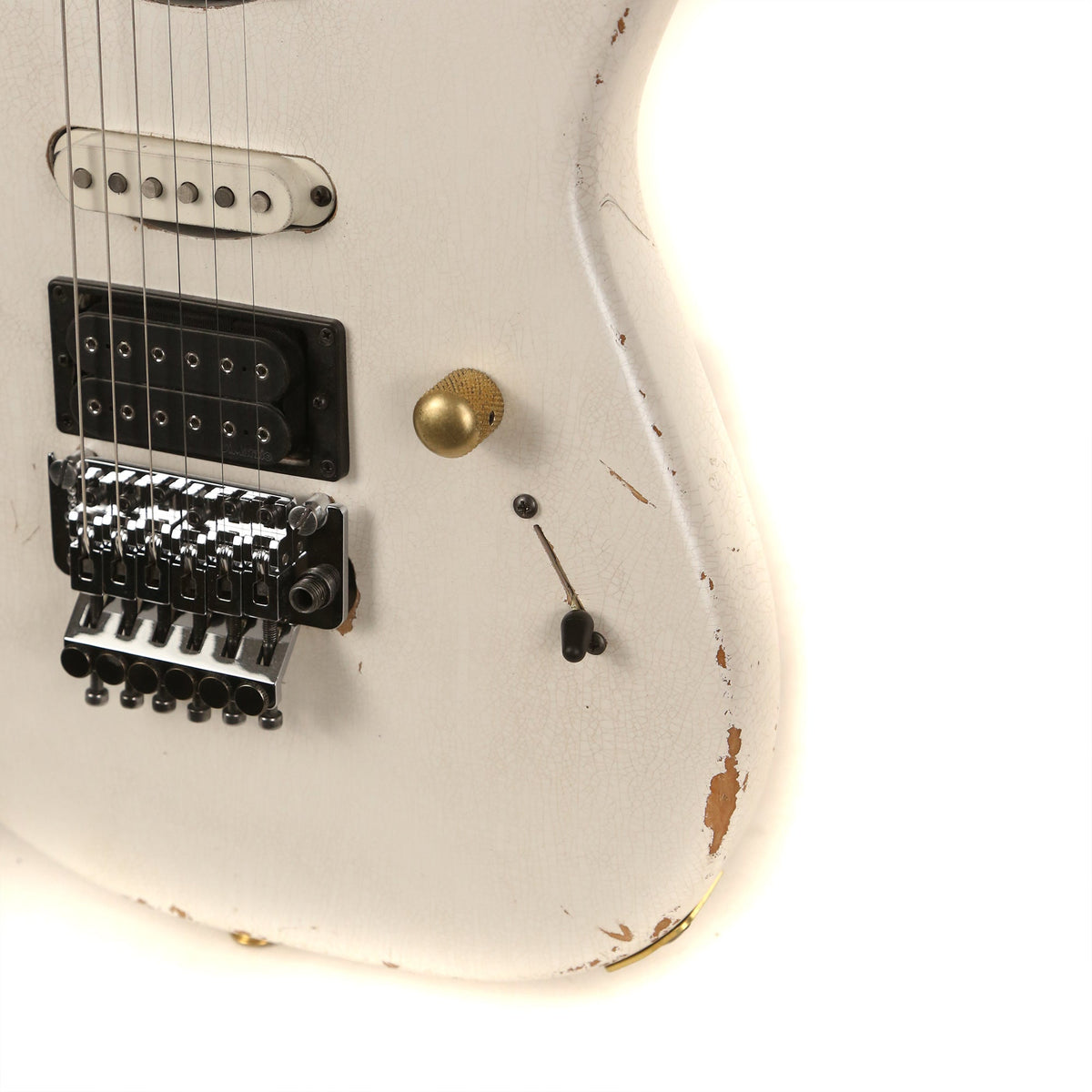 Charvel Custom Shop San Dimas Nitro Aged Masterbuilt Red Dave Pearl White — 8