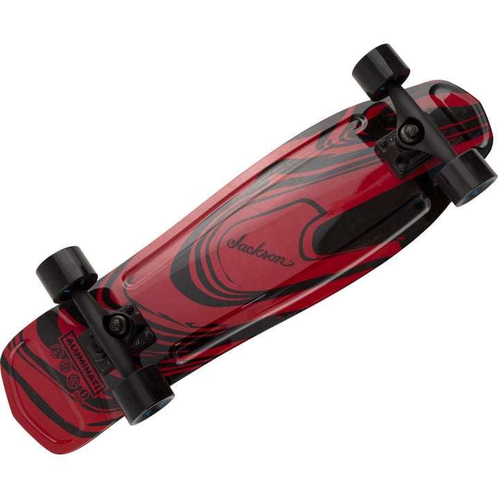 Jackson Red and Black Swirl Skateboard
