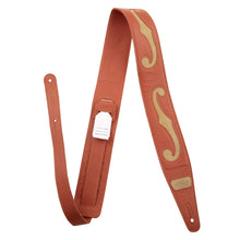 Gretsch F-Holes Leather Strap Orange and Tan
