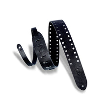 Levy's M12SPOV-BLK Veg-Tan Square Punch Out Guitar Strap