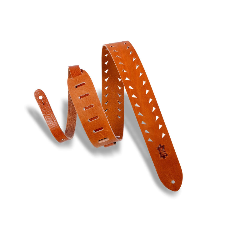 Levy's M12TTV-TAN  Tiger Tooth Punch Out Guitar Strap