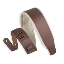 Levy's M26PD-BRN_CRM 2-Tone Brown and Cream Padded Guitar Strap