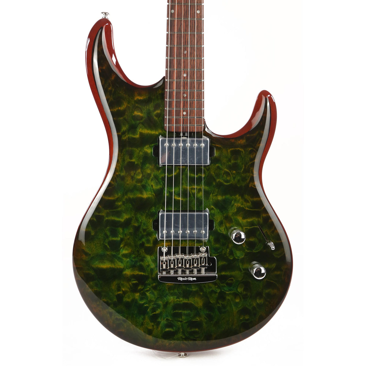 Ernie Ball Music Man Luke III Luscious Green Quilt Top — 1