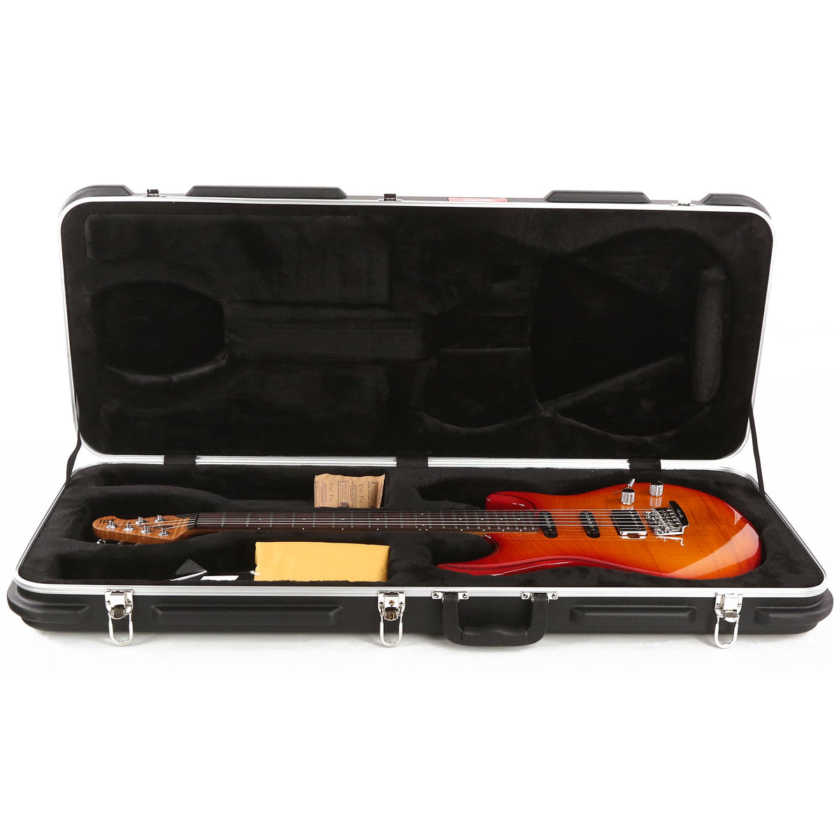 Ernie Ball Music Man Luke III HSS Cherry Burst Flame Used — 8