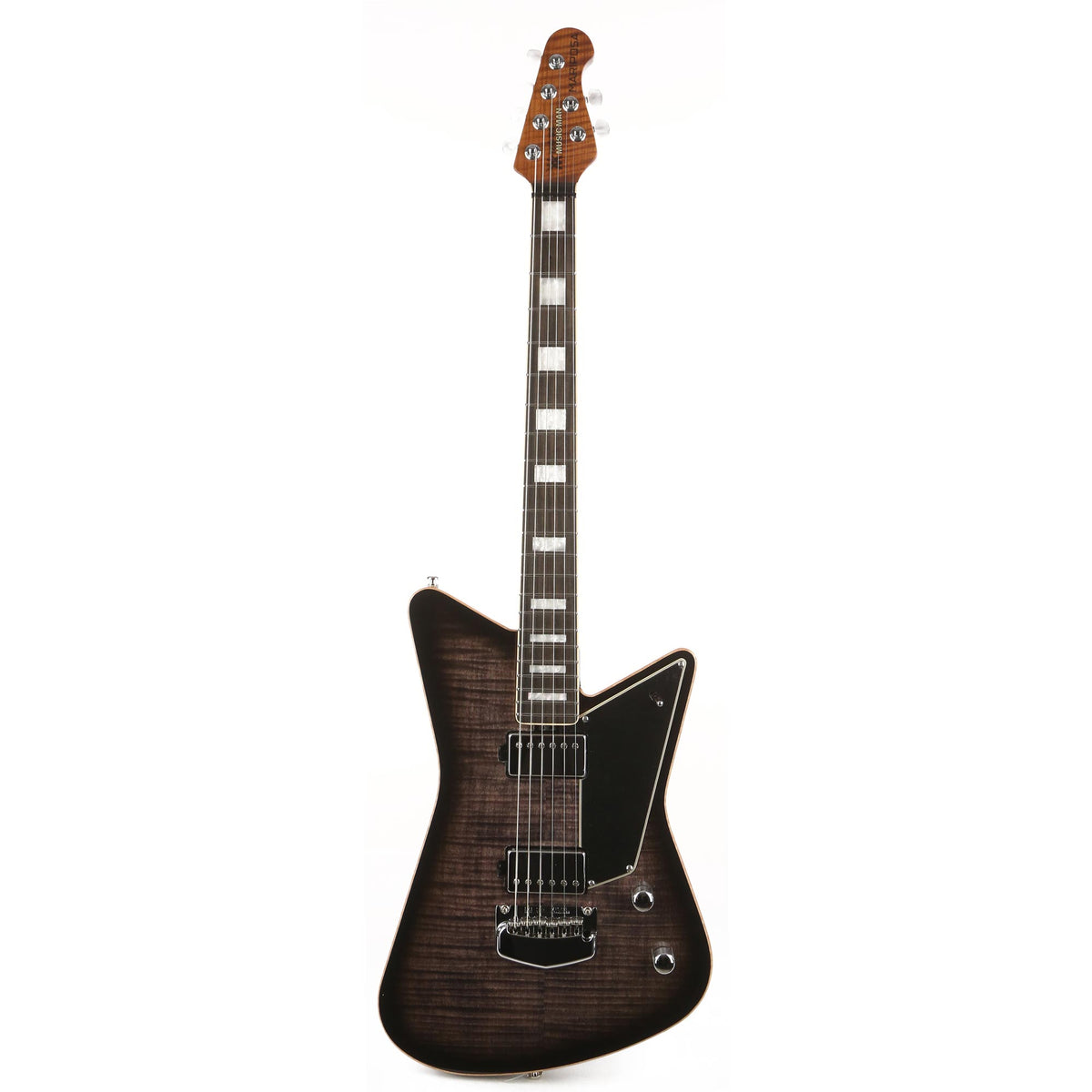 Ernie Ball Music Man BFR Mariposa Omar Rodriguez-Lopez Signature Flame Maple Top Trans Black Used — 2