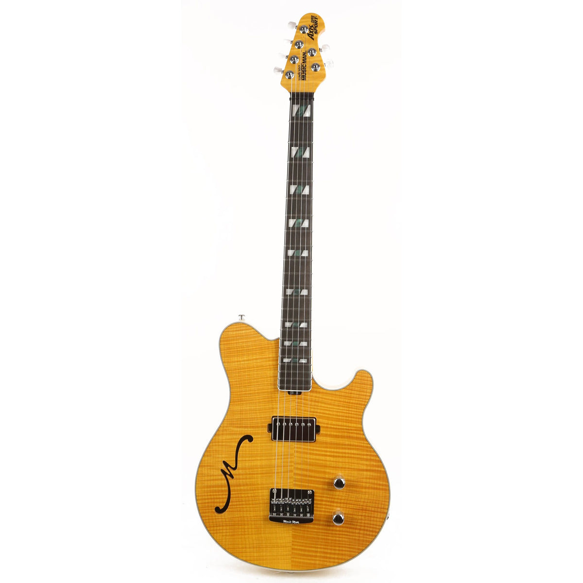 Ernie Ball Music Man BFR Axis Semi-Hollow Buttery Blonde — 2
