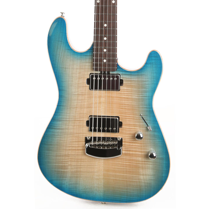 Ernie Ball Music Man BFR Sabre Guitar HH Coral Blue Burst with Rosewood Neck Used