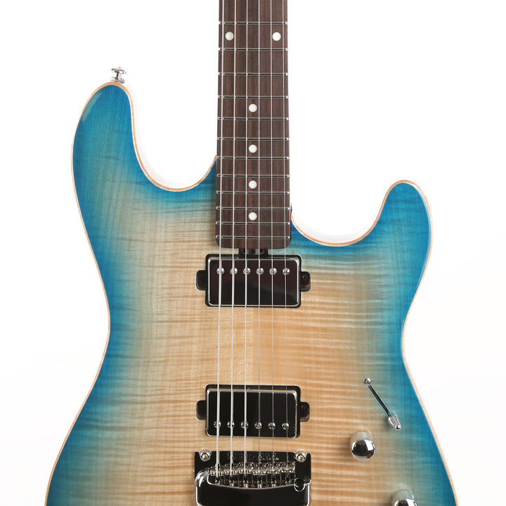 Ernie Ball Music Man BFR Sabre Guitar HH Coral Blue Burst with Rosewood Neck Used