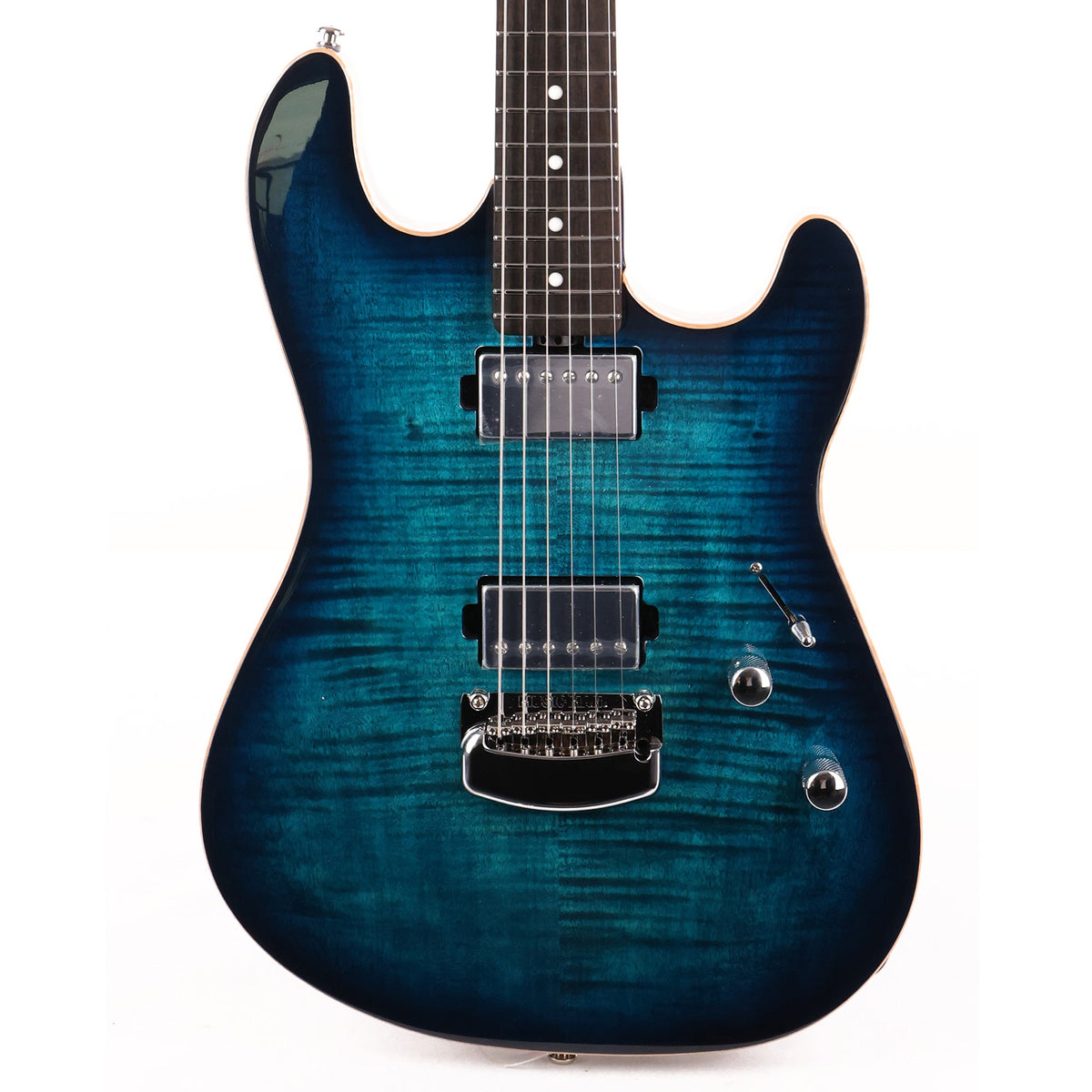 Ernie Ball Music Man Sabre Guitar HH Deep Blue Burst — 1