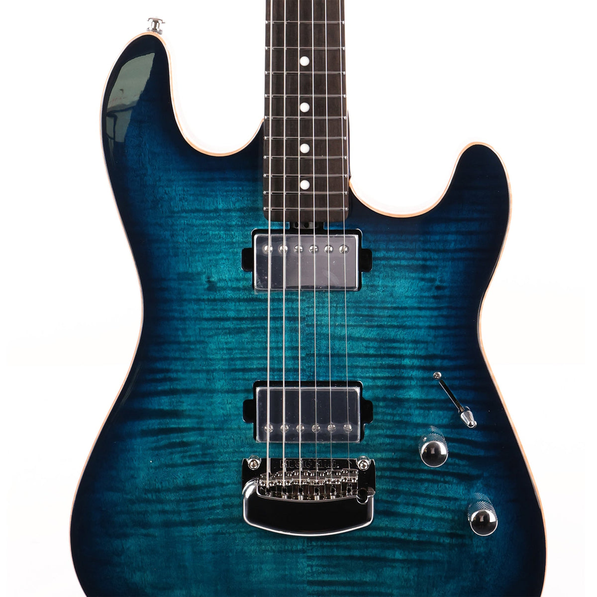 Ernie Ball Music Man Sabre Guitar HH Deep Blue Burst — 6