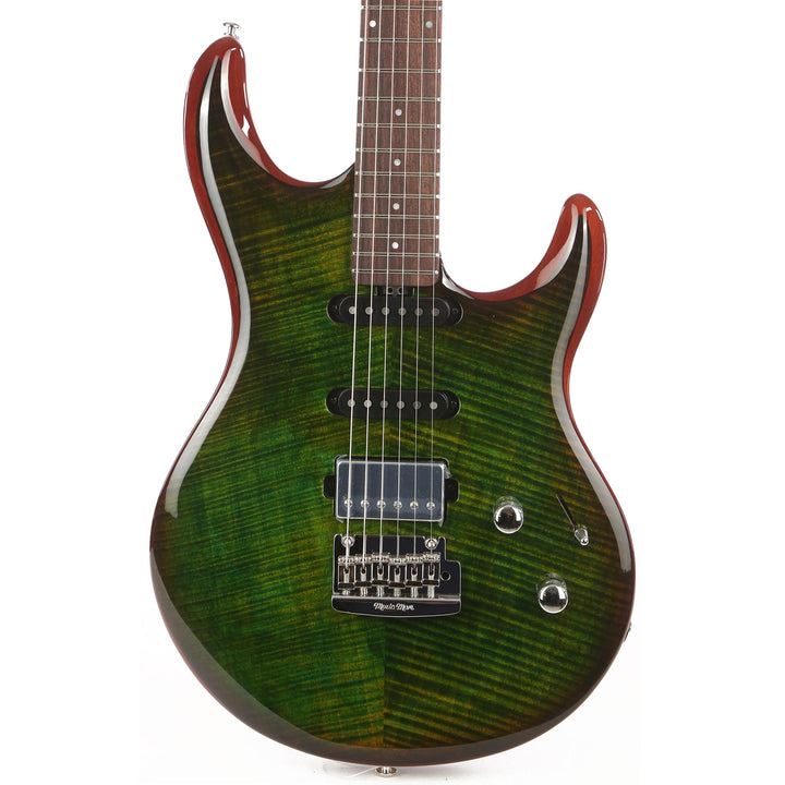Ernie Ball Music Man Luke III HSS Luscious Green Flame Top