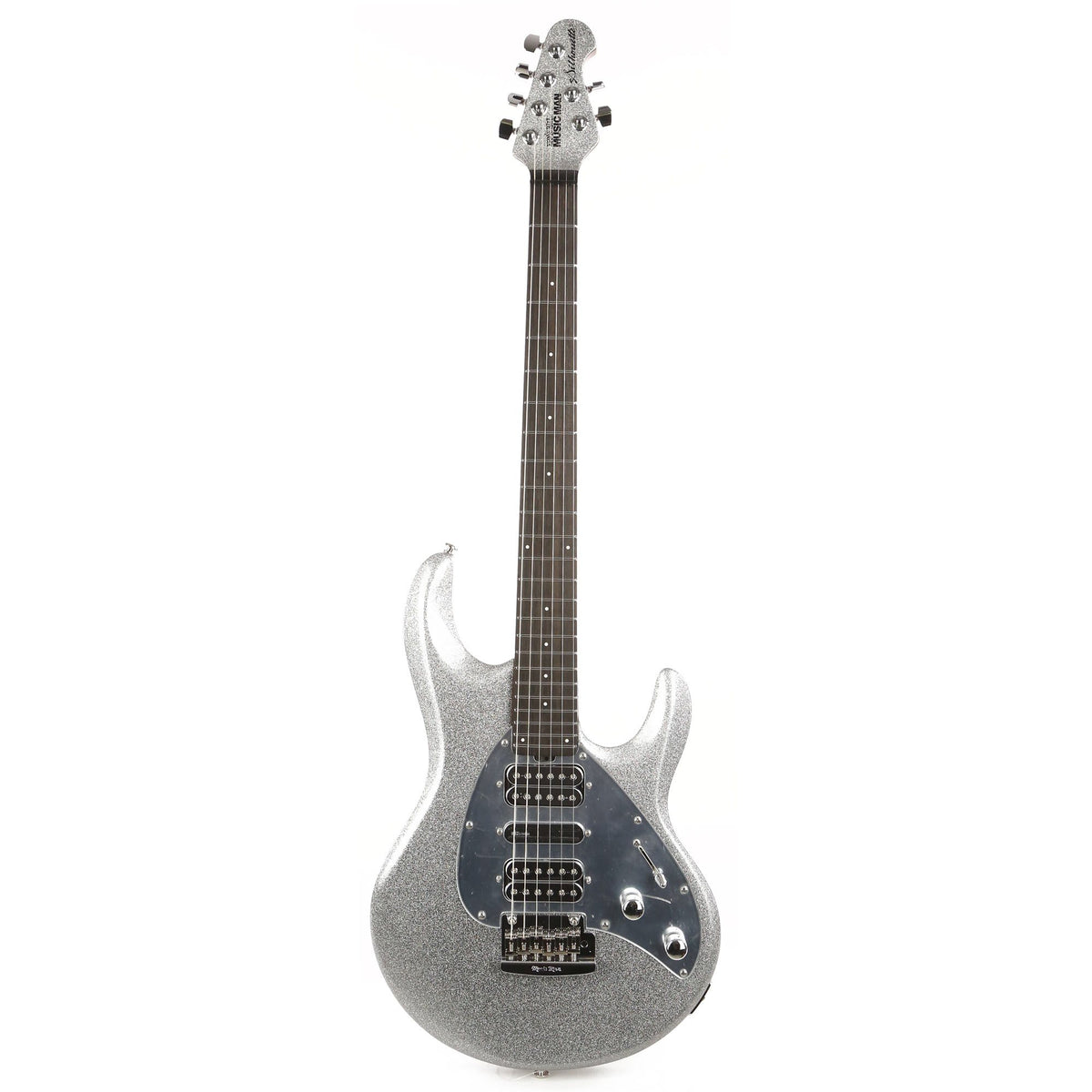 Ernie Ball Music Man BFR Silhouette HSH Trem Silver Flake Sparkle — 2