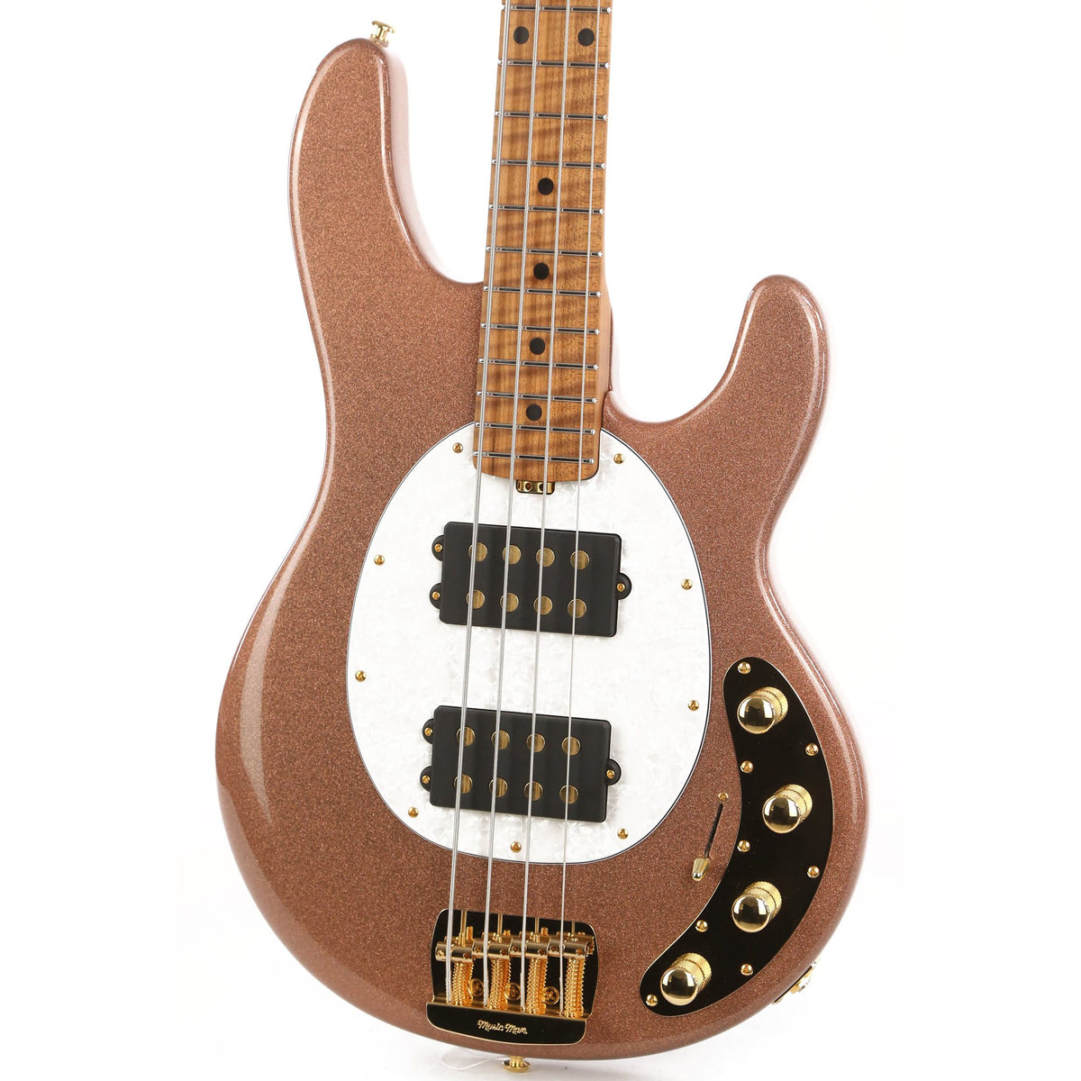 Ernie Ball Music Man BFR StingRay 4 HH Bass Champagne Sparkle with Gold Hardware — 7