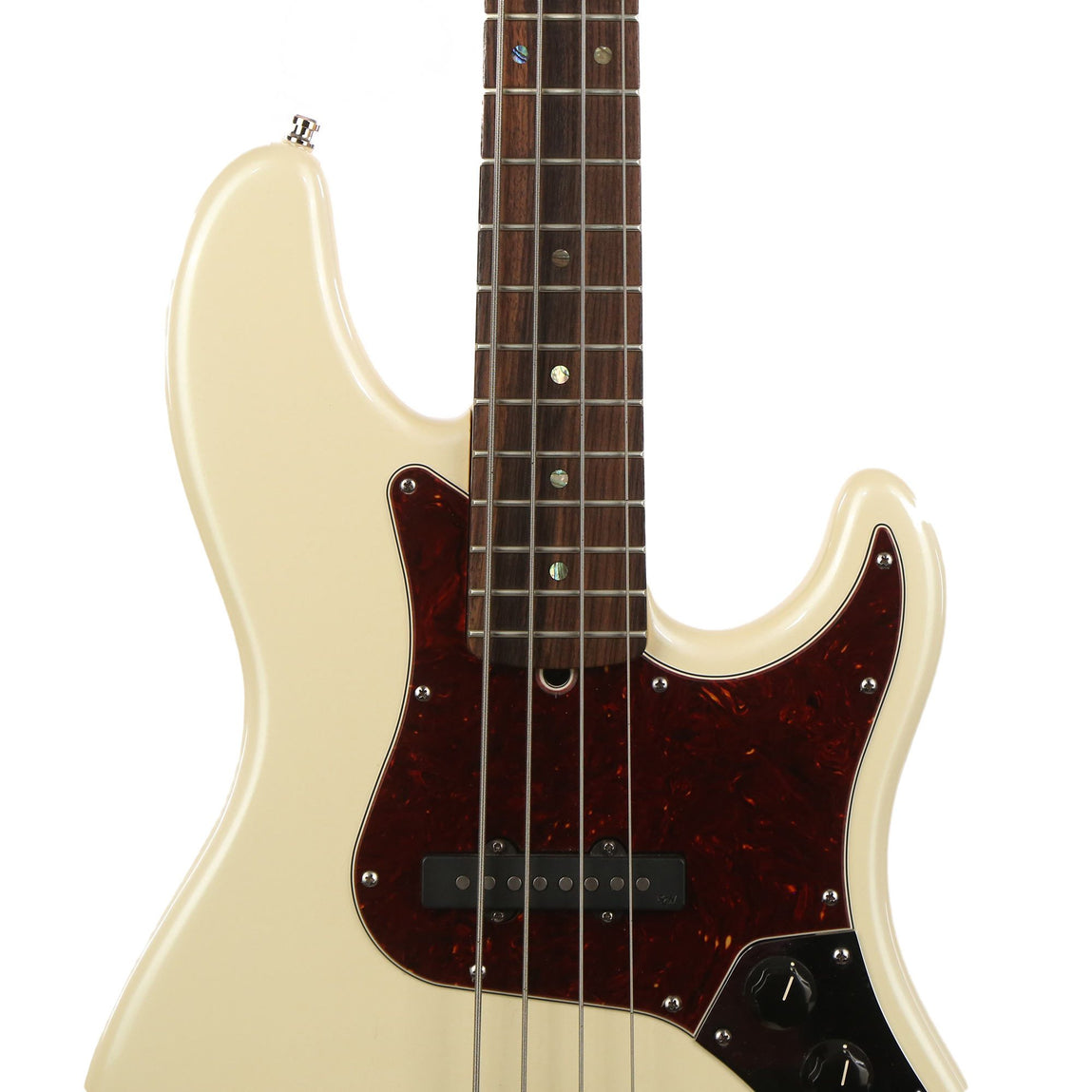 Fender American Deluxe Jazz Bass Olympic Pearl 2007 | The Music Zoo