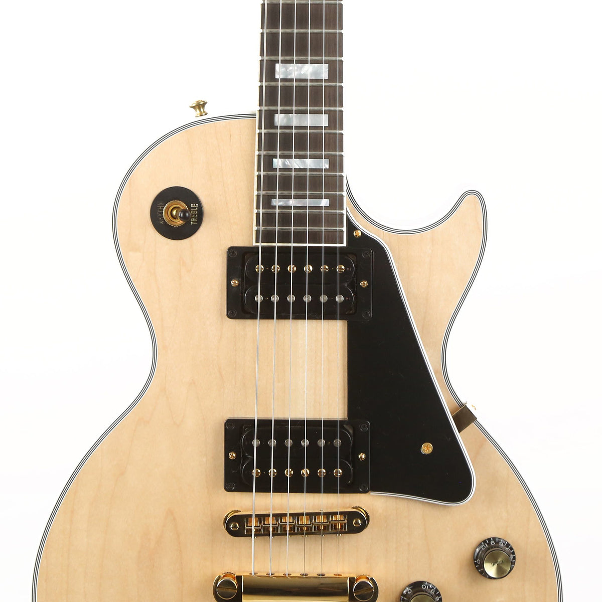 Gibson Custom Shop Les Paul Custom Natural Top Ebony Body Made 2 Measure — 6
