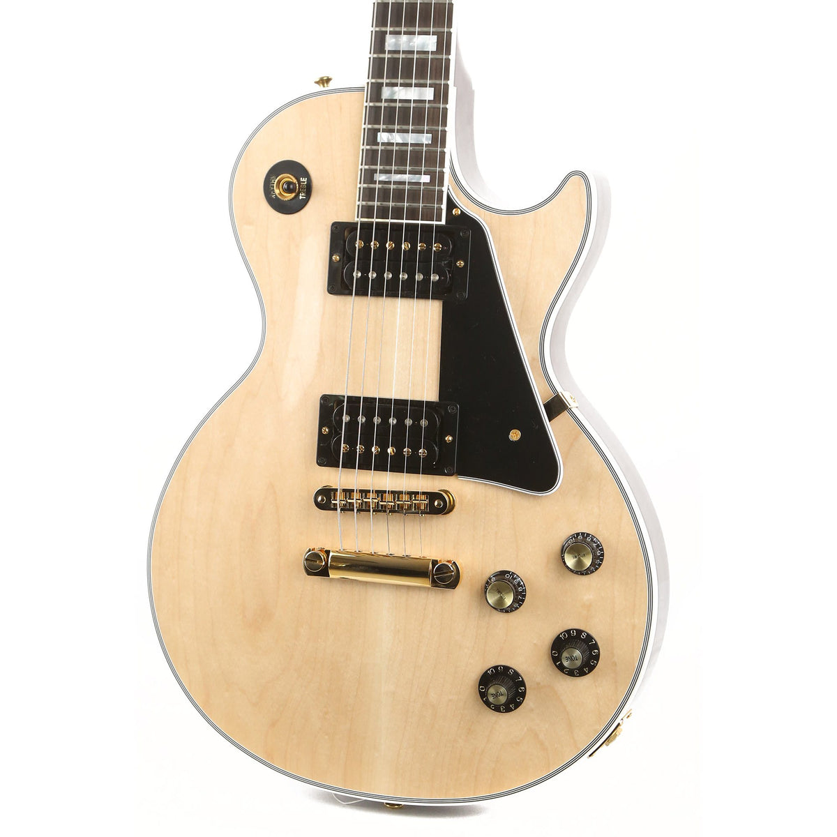 Gibson Custom Shop Les Paul Custom Natural Top Ebony Body Made 2 Measure — 7