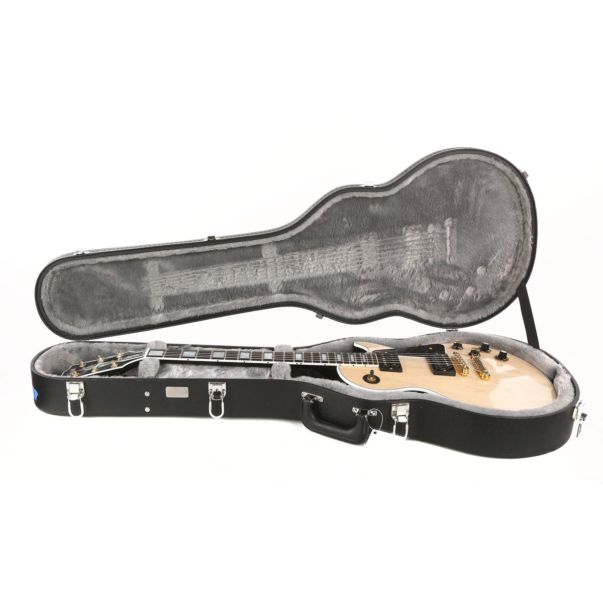 Gibson Custom Shop Les Paul Custom Natural Top Ebony Body Made 2 Measure — 8
