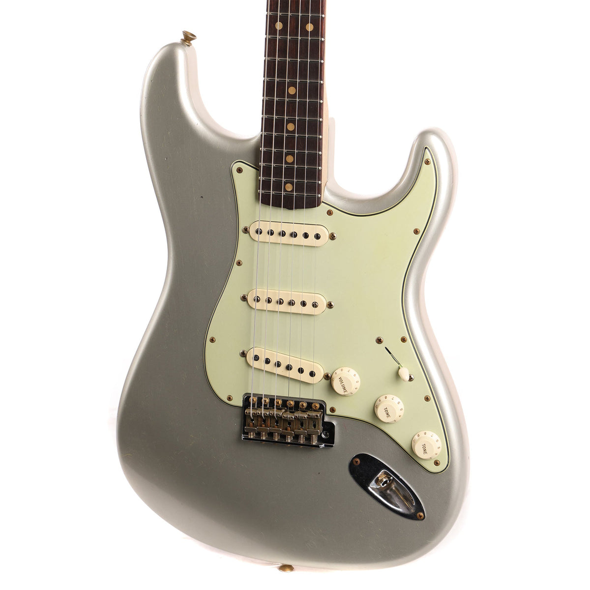 Fender Custom Shop NoNeck 1960 Stratocaster Music Zoo Exclusive Journeyman Relic Inca Silver — 7