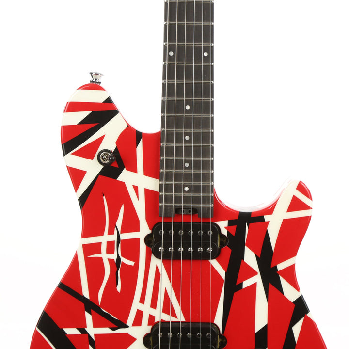 EVH Wolfgang Special Striped Red with Black and White Stripes 2019