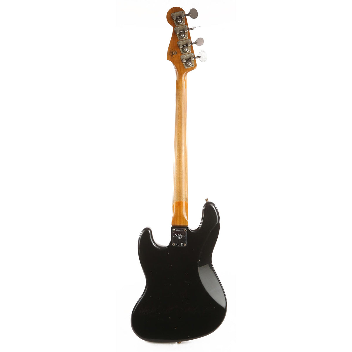 Fender Custom Shop 1966 Jazz Bass Journeyman Relic Aged Black with Matching Headstock 2021 — 3