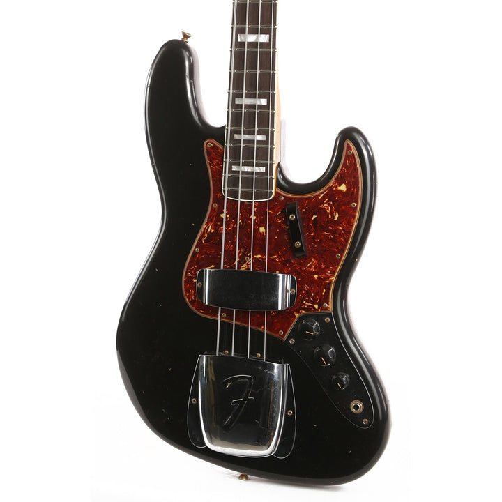 Fender Custom Shop 1966 Jazz Bass Journeyman Relic Aged Black with Matching Headstock 2021