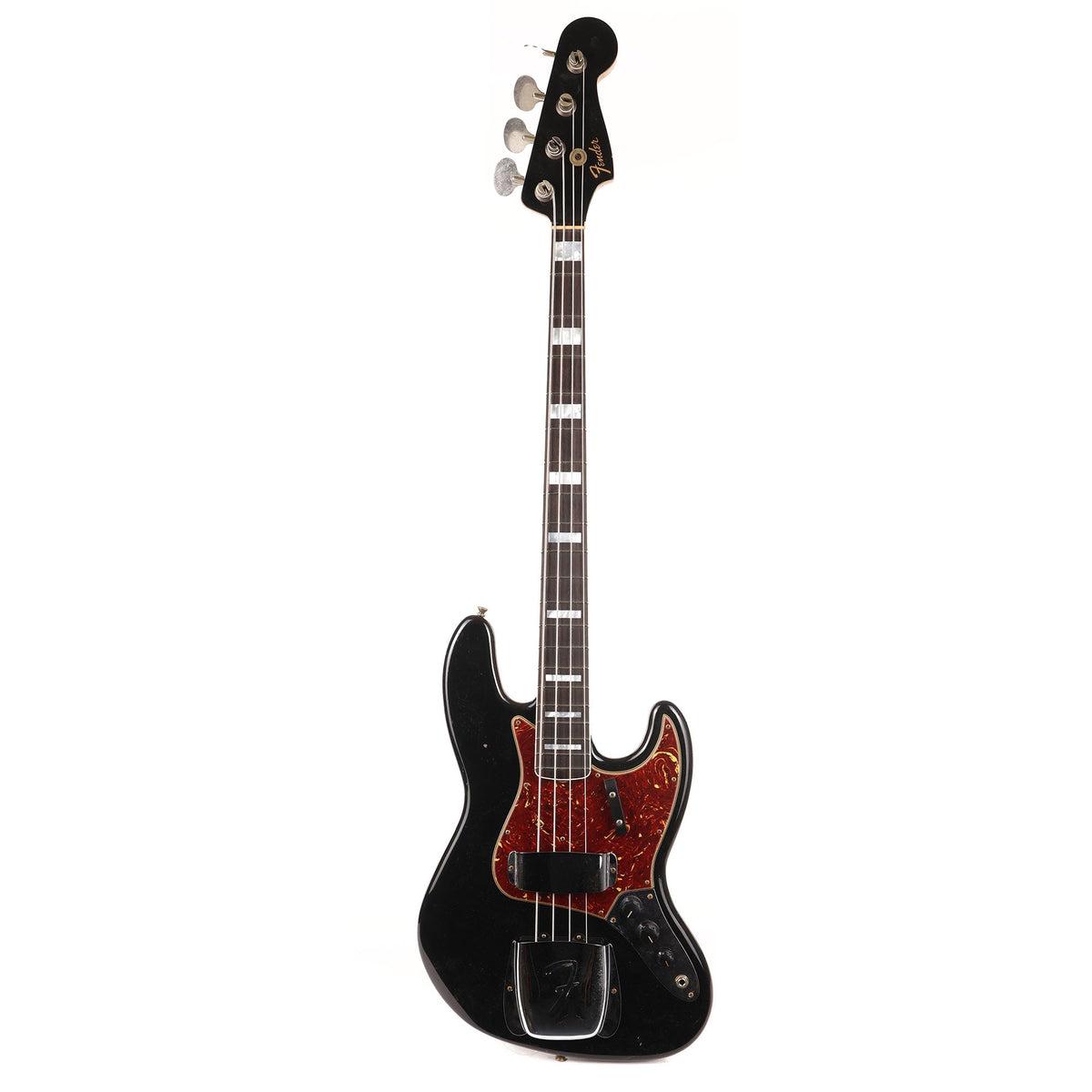 Fender Custom Shop 1966 Jazz Bass Journeyman Relic Aged Black with Matching Headstock — 2