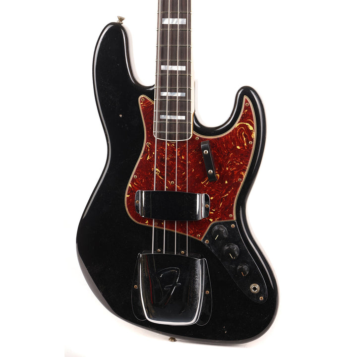 Fender Custom Shop 1966 Jazz Bass Journeyman Relic Aged Black with Matching Headstock