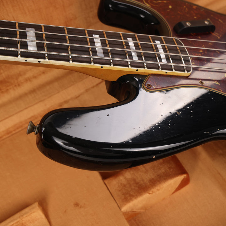 Fender Custom Shop 1966 Jazz Bass Journeyman Relic Aged Black with Matching Headstock