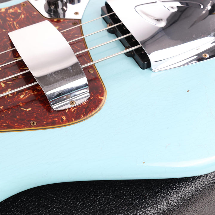 Fender Custom Shop 1966 Jazz Bass Journeyman Relic Aged Daphne Blue with Matching Headstock