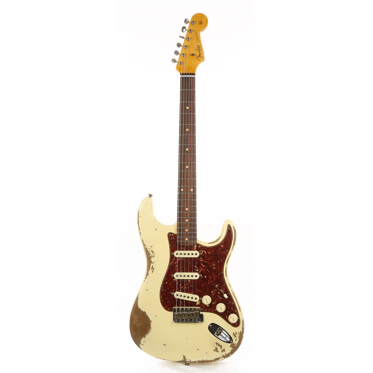 Fender Custom Shop NoNeck 1960 Stratocaster Music Zoo Exclusive Heavy Relic Aged Vintage White — 2