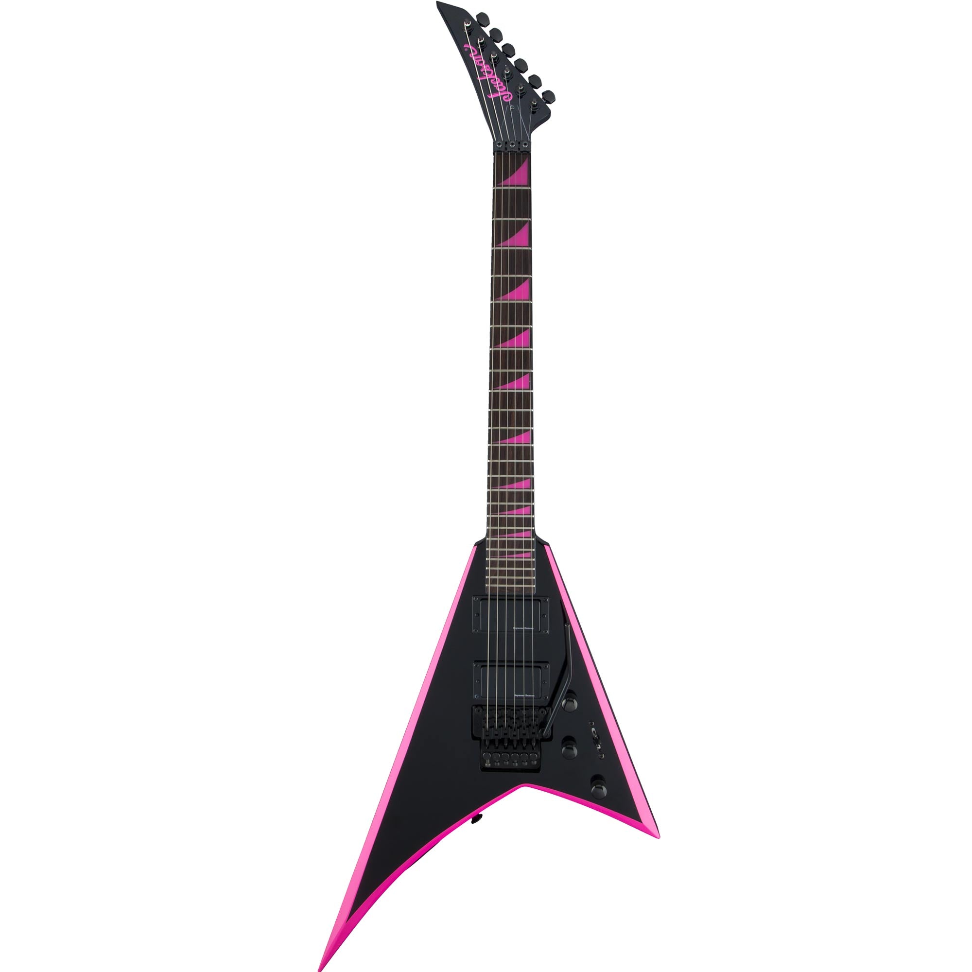 Jackson X Series Rhoads RRX24 Black with Neon Pink Bevels | The