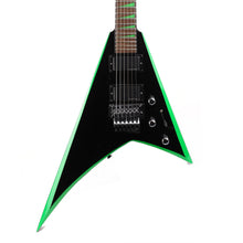 Jackson X Series Rhoads RRX24 Black with Neon Green Bevels