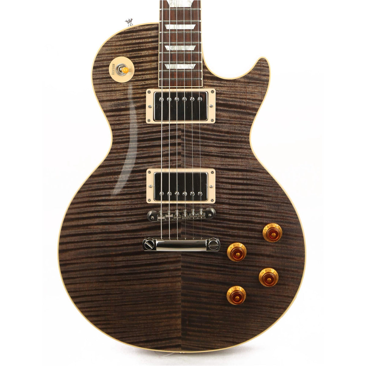 Gibson Custom Shop Les Paul Standard Flame Top Transparent Black 2017 — 1
