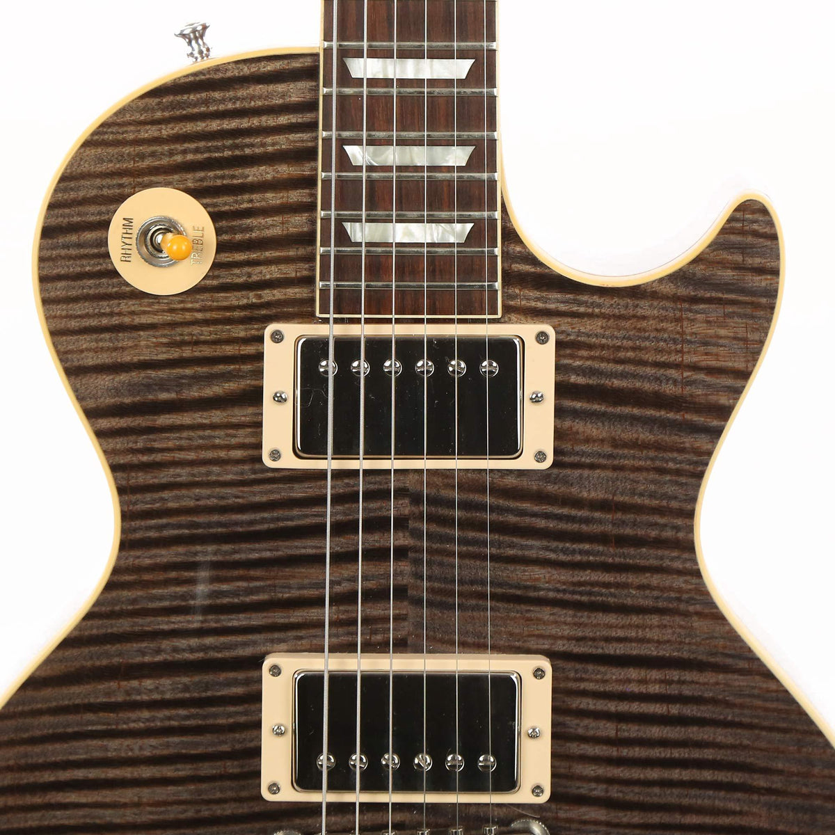 Gibson Custom Shop Les Paul Standard Flame Top Transparent Black 2017 — 7