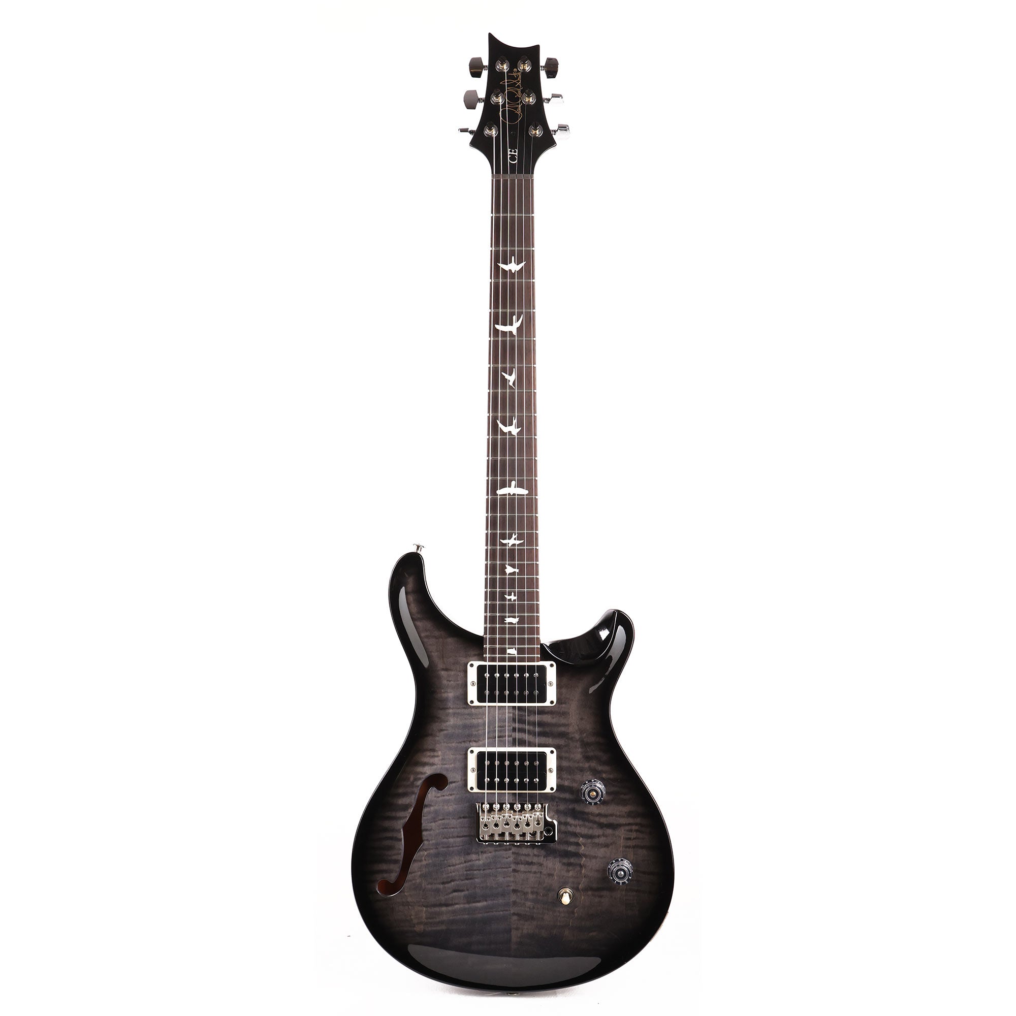 PRS CE 24 Semi-Hollow Grey Black Wrap Burst with Satin Black Neck
