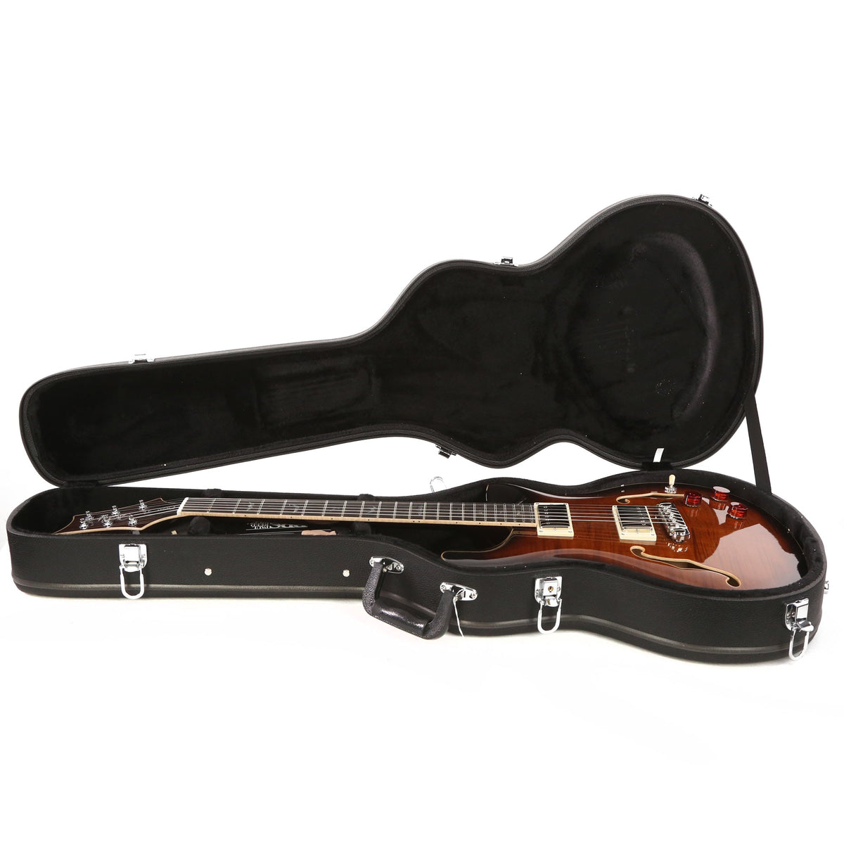 PRS SE Hollowbody II Piezo Black Gold Burst — 7