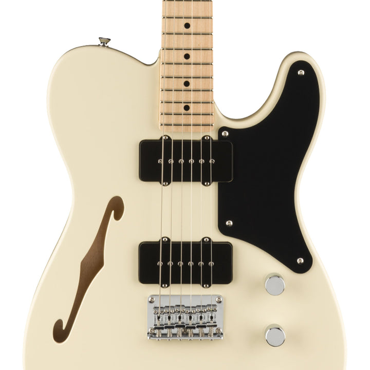 Squier Paranormal Carbronita Telecaster Thinline Maple Fingerboard Olympic White