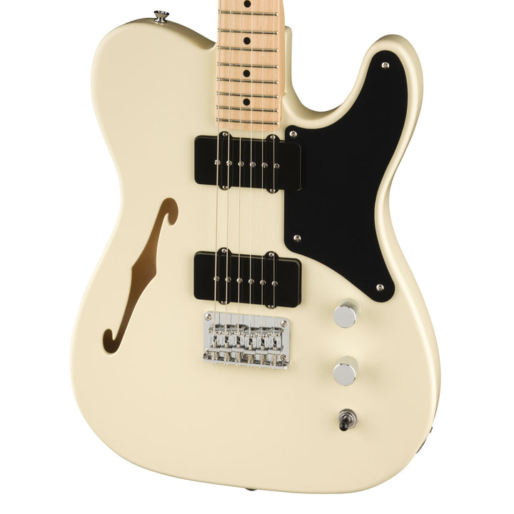 Squier Paranormal Carbronita Telecaster Thinline Maple Fingerboard Olympic White