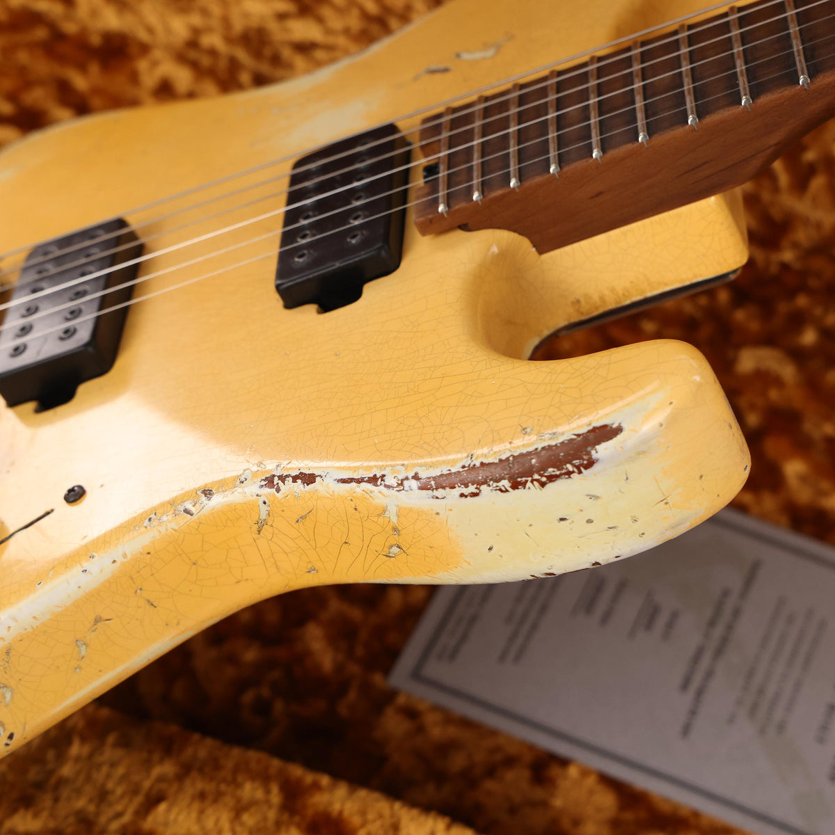 Charvel Custom Shop San Dimas Nitro Ultra Aged Vanilla Shake with Bare Knuckles — 9