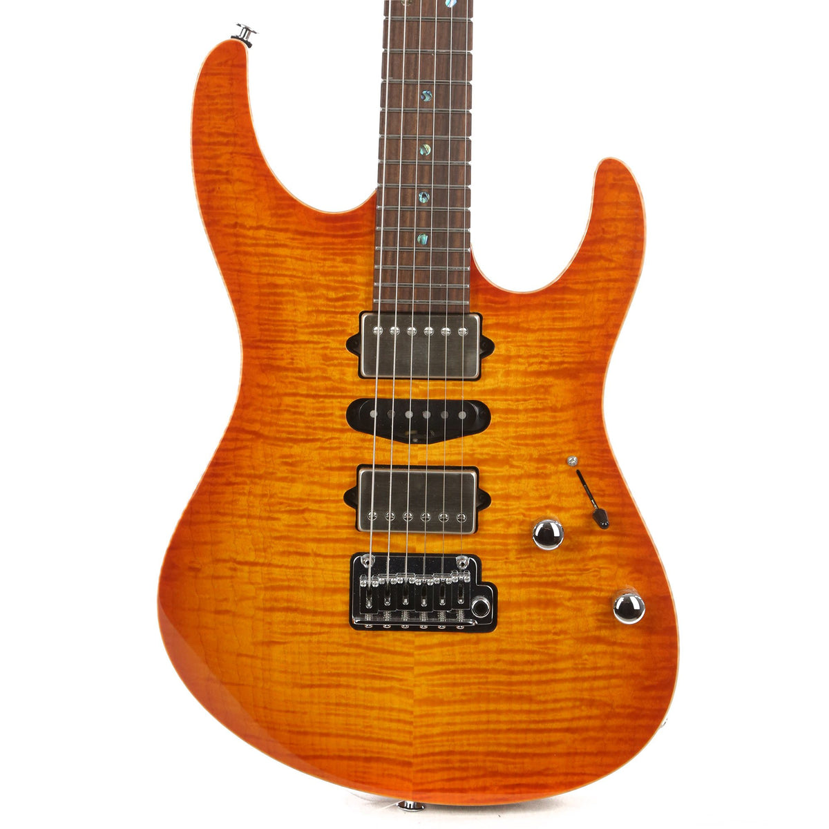 Suhr Custom Modern HSH Honey Amber Burst 2018 — 1